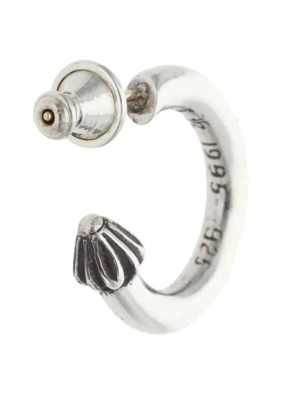 Chrome Hearts Hoop Plain Silver Earrings